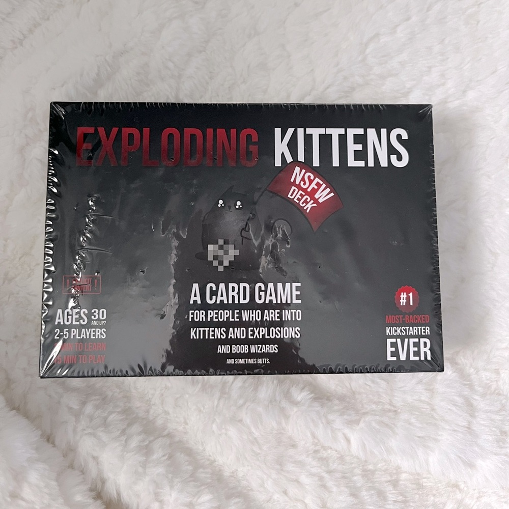 Sealed New In Box Exploding Kittens Card Game - NSFW